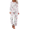 thumbnail image 1 of TopLLC Ensembles de Pyjama Ensembles de Détente pour Femmes, Vêtements de Nuit pour Femmes T-Shirt de Nuit à Imprimé à Col Rond à Manches Courtes et Ensembles de Pantalons Vêtements de Détente Pyjamas avec Poches Ensembles de Pyjama, 1 of 6