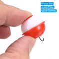 thumbnail image 4 of Unique Bargains 0.75 Inch Fishing Bobbers, Plastic Push Button Round Fishing Float, Red and White 10 Pack, 4 of 7