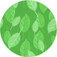 thumbnail image 1 of Ahgly Company Machine Washable Indoor Round Transitional Neon Green Area Rugs, 8' Round, 1 of 7