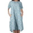 thumbnail image 3 of Moomaya Robes à Manches Courtes Grande Taille pour Femmes Col Rond Mini Tuniques Robes, 3 of 4