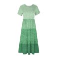 thumbnail image 4 of FAIWAD Robes Maxi d'Été pour Femmes à Manches Courtes à Paillettes Colorblock 2024 Vacances Tendance Fluides avec Poches Robe, 4 of 5