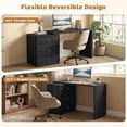 thumbnail image 4 of HOMCOM L Shaped Computer Desk with 3 Drawers Black Wood Grain, 4 of 10