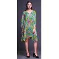 thumbnail image 3 of Bimba Caftan Tropical pour Femme Tenue d'Intérieur de Vacances Robe Midi Couvre-Maillot de Plage-TG-3X Bleu Bébé, 3 of 5