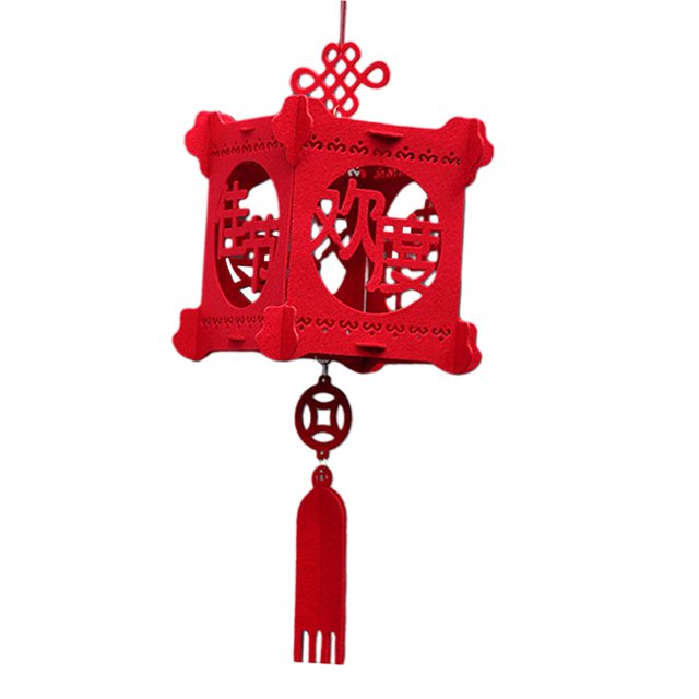 simhoa Chinese Lantern Blessing New Year Lantern for Celebration Home Hanging Decor E