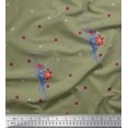 thumbnail image 1 of Soimoi Rayon Fabric Leaves & Lily Floral Printed Fabric 1 Yard 56 Inch Wide, 1 of 1