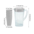 thumbnail image 3 of Transparent Cold Brew Carafe Coffee Pot Cold Brew Drip Pot Large Capacity Household Beverage Bucket Fruit Tea Dispenser with 5 Cups, 3 of 7