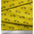 thumbnail image 2 of Soimoi Tissu Crêpe Polyester Imprimé Taureau au Mètre 52 Pouces de Large, 2 of 3