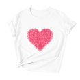 thumbnail image 2 of YLHFASHION T-Shirts de la Saint-Valentin pour Femmes 2025 Décontractés à Col Rond à Manches Courtes T-Shirts Mode à Imprimé Graphique de Cœur Hauts Tee en Liquidation Articles T-shirt à Manches Courtes pour Femmes, 2 of 5