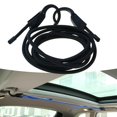 thumbnail image 3 of Rubber Elastic Strap Adjustable Tension Belt for Hand Carts Trunk Motorcycle Black 3meter, 3 of 7