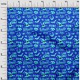 thumbnail image 3 of oneOone Rayon Blue Fabric Halloween Sewing Material Print Fabric By The Yard 56 Inch Wide, 3 of 4
