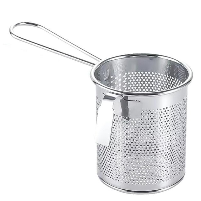 Paniers à Frire Mini-Frites en Acier Inoxydable Maillage Panier Outil de Cuisson