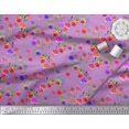 thumbnail image 3 of Soimoi Tissu en Poly Georgette Feuilles & Roses Imprimés Floraux au Mètre 52 Pouces de Large, 3 of 3