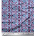 thumbnail image 1 of Soimoi Polyester Crepe Fabric Damask Ethnic Printed Craft Fabric by The Yard 42 Inch Wide, 1 of 3