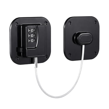 KAKOWELY Refrigerator Door Lock Punch-free Cabinets Drawers Lock Adhesive Baby Locks Window Safety Lock Child Safety Strap Lock Code Lock11.42"X2.76"X0.79"