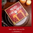 thumbnail image 2 of Christmas Gift Box Red Empty Paper Box 6.61 in x 6.61 in x 3.14 in For Personalized Holiday Presents, 2 of 8