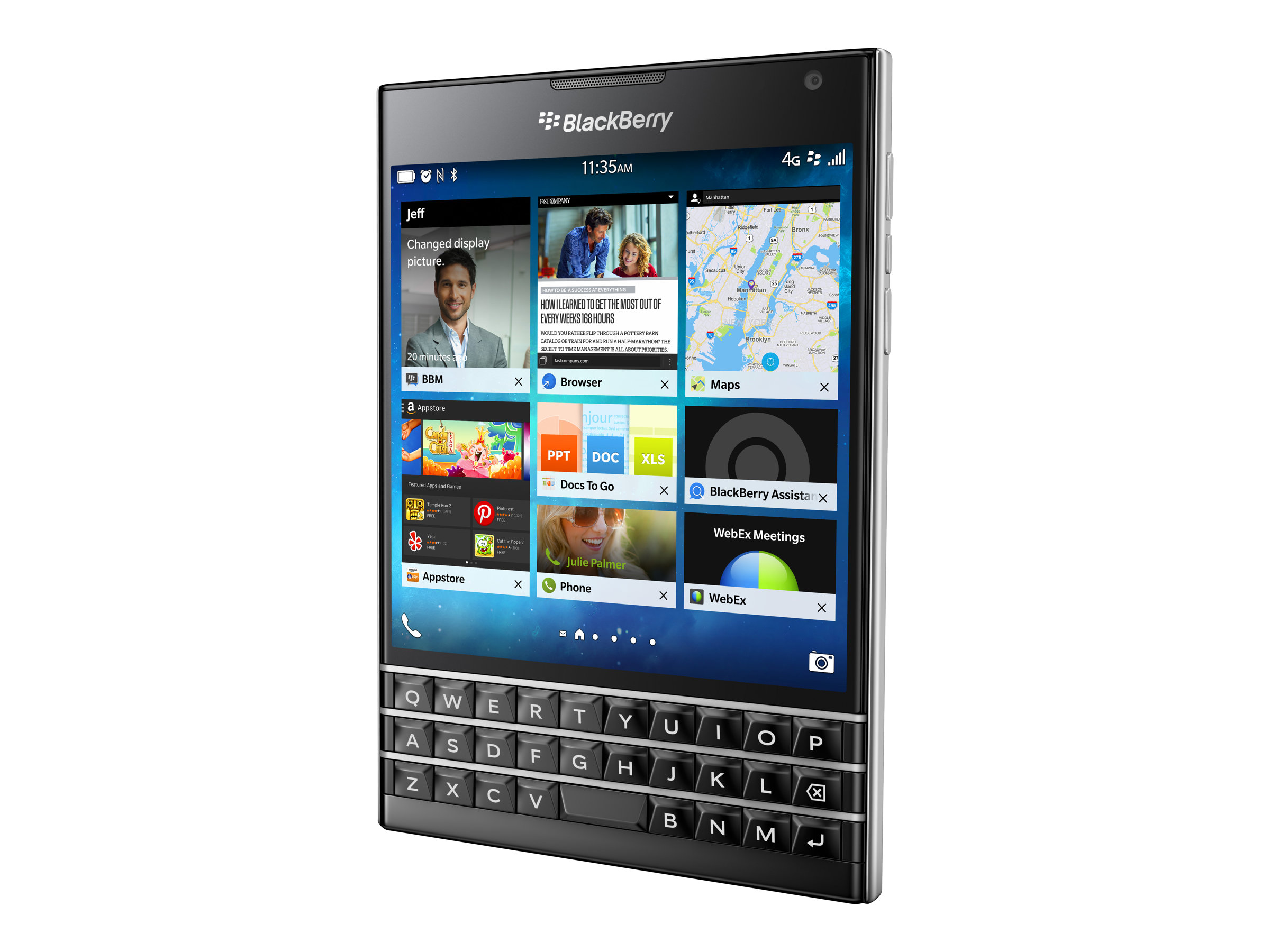 【ラスト1】SIMフリー BlackBerry Passport 黒　ブラック BlackBerry Passport - 4G BlackBerry smartphone - RAM 3 GB