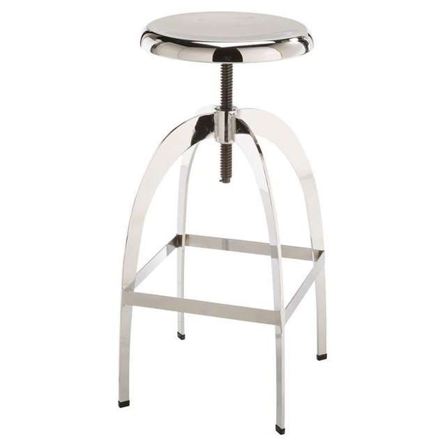 Sunpan Colby 26.5 - 33,5" Tabouret Moderne Réglable en Métal en Argent/chrome