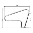 thumbnail image 3 of Kojooin Pool Handrail 48"x36" Stair Rail - 304 Stainless Steel, Rustproof, 250LBS Load Capacity, 3 of 7