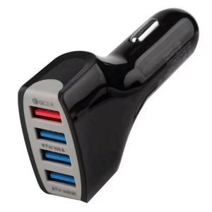QC3.0 Multifonctionnel 4-Port USB Chargeur rapide 4 USB Adaptateur de chargeur de voiture intelligent et rapide multi-protection