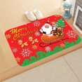 thumbnail image 1 of Jusqu'à 65 % de Rabais SMihono 1 Pce Tapis de Bienvenue Joyeux Noël Tapis d'Intérieur Décoration Maison 40x60CM, 1 of 3