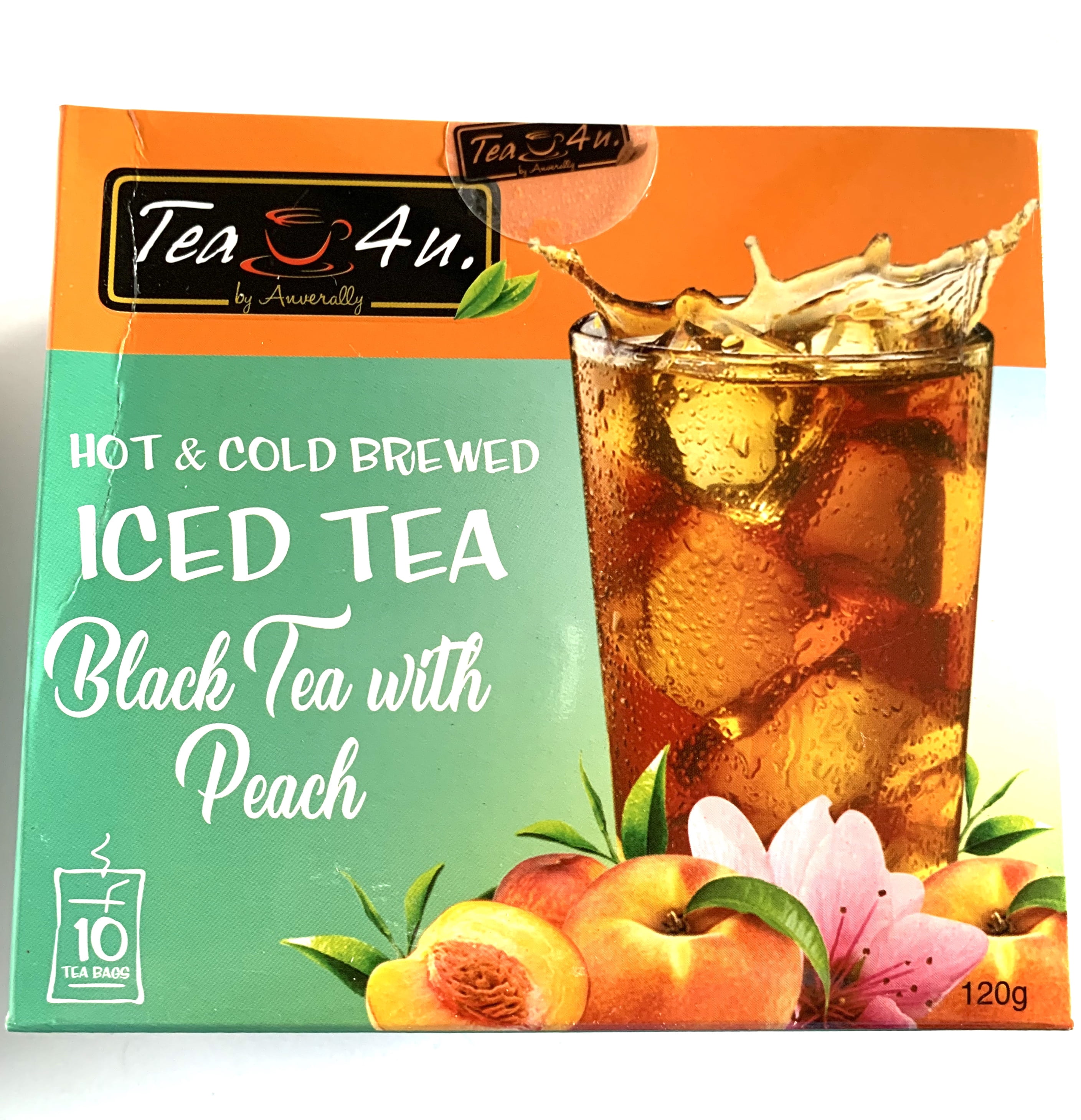 Tea4U Peach Black Iced Tea Bags - Hot & Cold Brewed