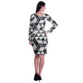 thumbnail image 3 of Moomaya Womens Full Sleeve Printed Midi Length Printed Bodycon Dress, 3 of 6