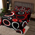 thumbnail image 2 of Erosebridal Spiral Geometric Coverlet Set Queen, Circle Abstract Bedding Set, Futuristic Room Decor, 2 of 5