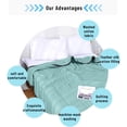 thumbnail image 4 of Cooling Comforter Queen Size, Cooling Blankets for Hot Sleepers and Night Sweats, Blue Summer Comforter for Queen Size Bed, Breathable Soft Lightweight Silk Smooth, 70.87x78.47", 4 of 8