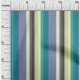 thumbnail image 1 of oneOone Tissu Popeline de Coton Rayures Multicolores Imprimés au Mètre 42 Pouces de Large, 1 of 1