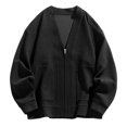 thumbnail image 1 of Pisexur Manteau d'Hiver pour Homme Mode Manteau Uni de Tempérament à Manches Longues Sans Capuche Manteau Décontracté d'Extérieur Vestes Manteau d'Hiver pour Homme Coupe-Vent Veste Veste Chaude, 1 of 5