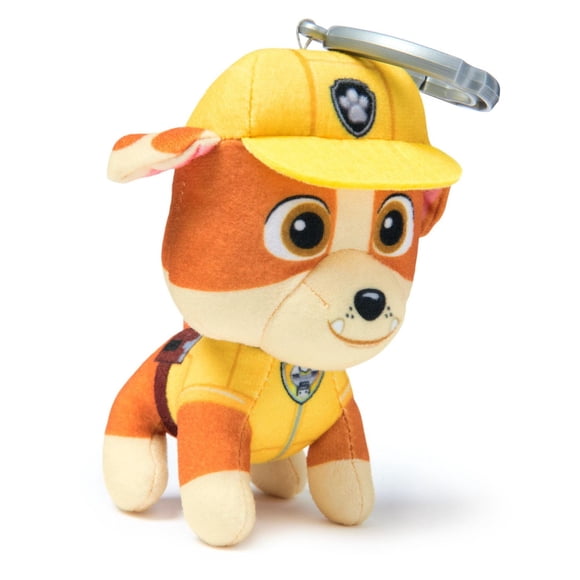 PAW Patrol : Rescue Wheels, Peluche Ruben de 10 cm, animaux en peluche miniatures avec attache pour porte-clés, jouets pour garçons et filles à partir de 3 ans