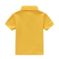 thumbnail image 5 of T-shirts Garçons Été Décontracté Manches Courtes Polo Classique Col Rabattu Haut Jaune 8-9 Ans, 5 of 5