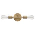 thumbnail image 1 of Globe Electric Alexandria 2-Light Reversible Metal Vanity Light, Matte Brass, 51736, 1 of 7