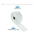 thumbnail image 3 of Fiberglass Exhaust Wrap Tape, 2" x 16' White Header Heat Wrap with 4 Stainless Ties for Hot Rods Motorcycle, 3 of 6