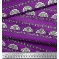 thumbnail image 3 of Soimoi Modal Satin Fabric Leaves,Floral & Paisley Block Print Sewing Fabric Yard 42 Inch Wide, 3 of 3