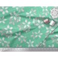 thumbnail image 3 of Soimoi Green Moss Georgette Fabric Dot & Floral Print Fabric by The Yard 42 Inch Wide, 3 of 3