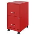 thumbnail image 3 of Space Solutions Armoire Mobile de 18 Pouces à 2 Tiroirs pour Bureau, Rouge, 3 of 6
