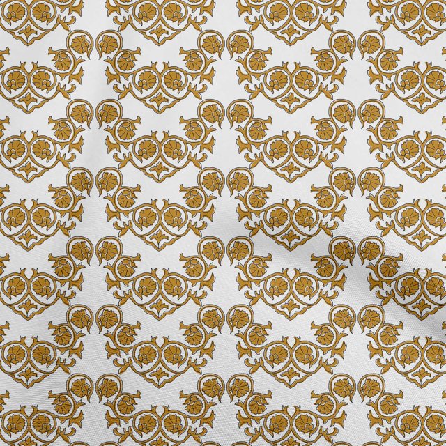 oneOone Rayon Orange Fabric Block Fabric For Sewing Printed Craft Fabric By The Yard 56 Inch Wide