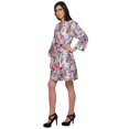 thumbnail image 3 of Moomaya Printed Crossover Robes Bridesmaid Getting Ready Bathrobes For Women, 3 of 6