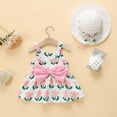 thumbnail image 4 of Robes pour Bébé Fille Sans Manches, Robes Tutu, Robe d'Été pour Filles avec Chapeaux, 2 Pcs, Robe de Fête pour Tout-Petit 90/8, 4 of 5