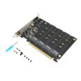 thumbnail image 2 of Adaptateur Double M.2 PCIE, Carte Adaptateur à Opération Stable Structure Ferme pour Ordinateurs PH44, 2 of 8