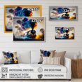 thumbnail image 4 of Designart art Mural train, art Mural train, Rails Roulants en Mouvement, Très Grand art Mural Moderne sur Toile, 32x16 Pouces, 4 of 5