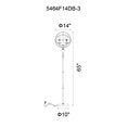 thumbnail image 2 of CWI Lighting Arza Lampe de Sol 3 Lumières avec Finition Marron, 2 of 2