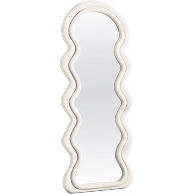 Kismet Velvet Mirror - Luxurious Décor, Elevate Your Reflections with Opulence (Ivory)