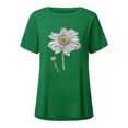 thumbnail image 4 of Chemises à Manches Courtes pour Femmes Mode Décontractée Chemises Imprimées Manches Courtes Tee-Shirt Ample Tunique Blouse Tunique Manches Courtes pour Femmes, 4 of 4