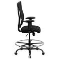 thumbnail image 3 of HERCULES Series Big & Tall 400 lb. Rated Black Mesh Drafting Chair with Adjustable Arms, 3 of 9
