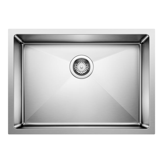 Quatrus R15 Évier de Cuisine en Acier Inoxydable Encastré sous le Bol Simple de 25 Pouces