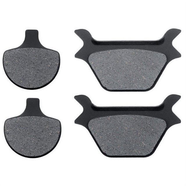KMG Front + Rear Brake Pads Compatible with 1987-1999 Harley Davidson Sportster - Non-Metallic Organic NAO Brake Pads Set