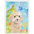 thumbnail image 1 of Carolines Treasures BB9410CHF Champagne Cockapoo Christmas Flag Canvas House, 1 of 4