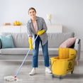 thumbnail image 2 of HOMCOM 21 Quart Mop Bucket with Wringer on Wheels for Floor Cleaning, 2 of 10